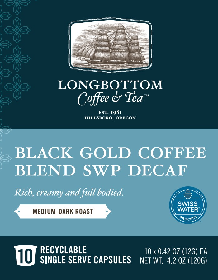 Experience Decaf Luxury Black Gold Coffee Blend SWP Single Serve